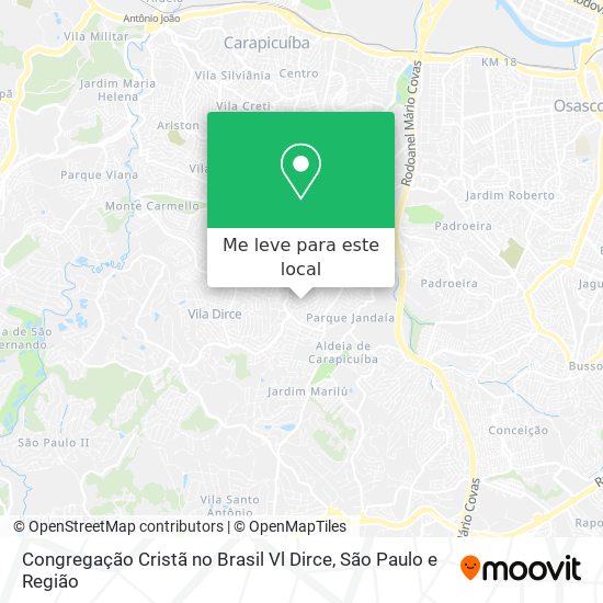Congregação Cristã no Brasil Vl Dirce mapa