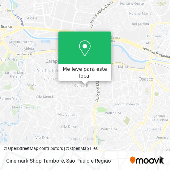 Cinemark Shop Tamboré mapa