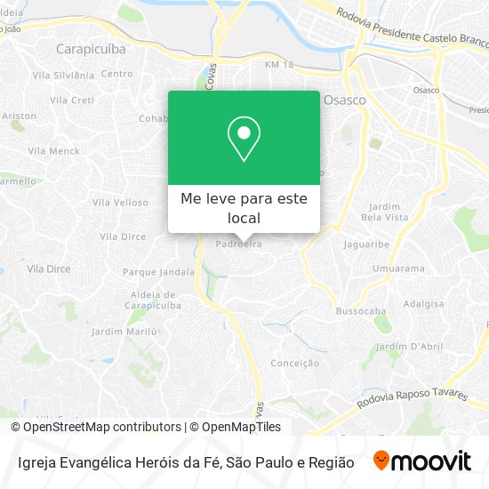 Igreja Evangélica Heróis da Fé mapa