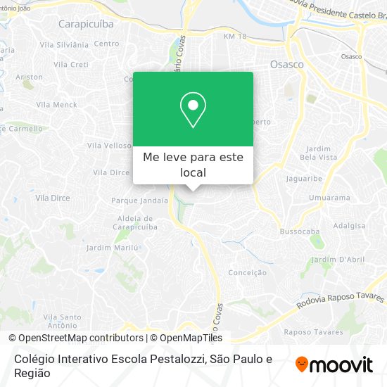 Colégio Interativo Escola Pestalozzi mapa