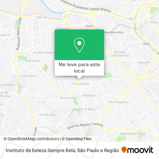 Instituto de beleza Sempre Bela mapa