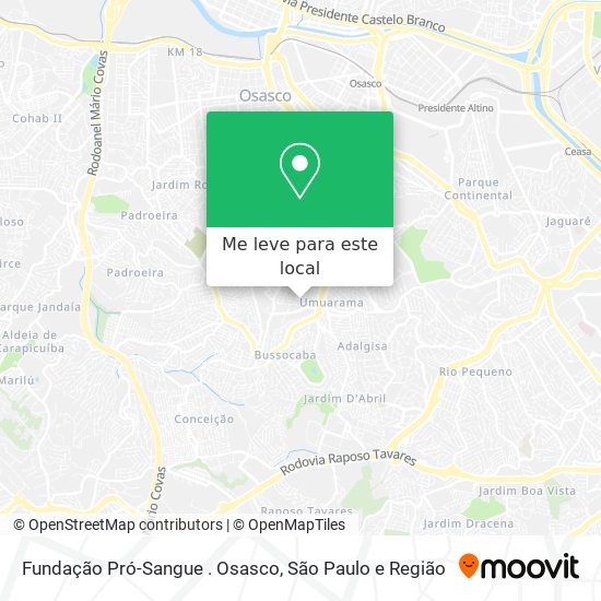 Fundação Pró-Sangue . Osasco mapa