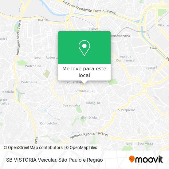 SB VISTORIA Veicular mapa