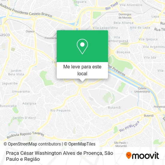 Praça César Washington Alves de Proença mapa