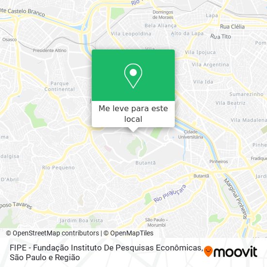 FIPE - Fundação Instituto De Pesquisas Econômicas mapa