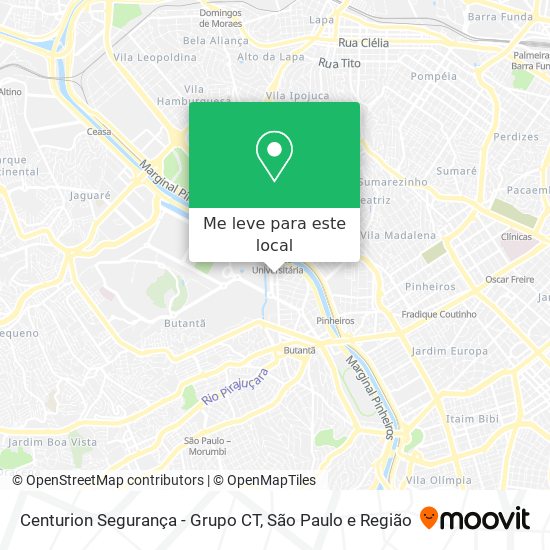 Centurion Segurança - Grupo CT mapa