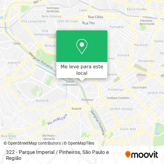 322 - Parque Imperial / Pinheiros mapa