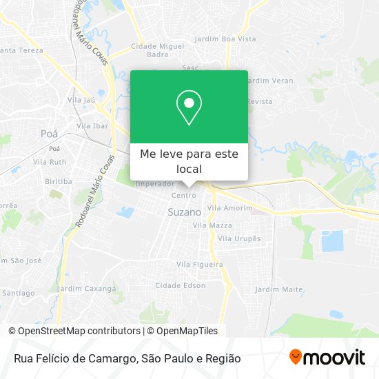 Rua Felício de Camargo mapa