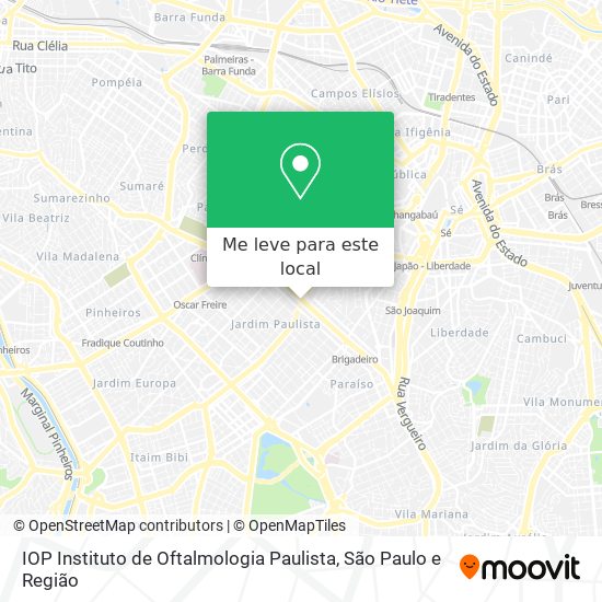 IOP Instituto de Oftalmologia Paulista mapa