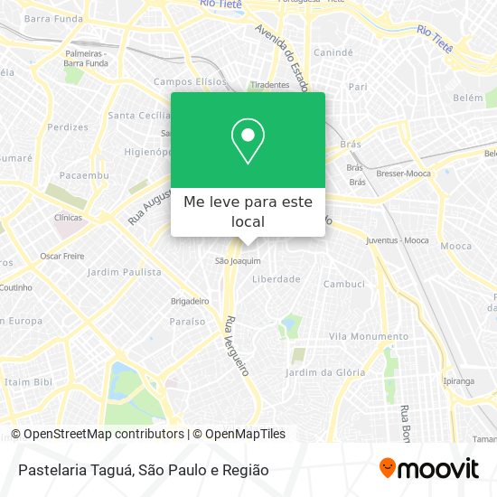 Pastelaria Taguá mapa