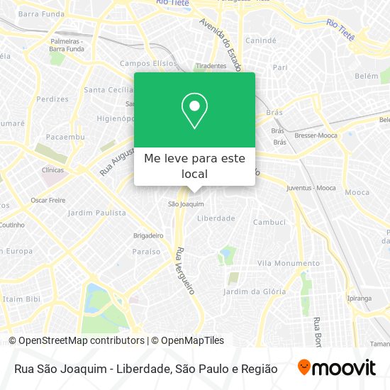 Rua São Joaquim - Liberdade mapa