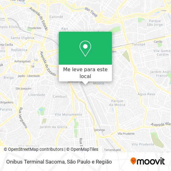 Onibus Terminal Sacoma mapa
