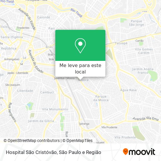 Hospital São Cristóvão mapa