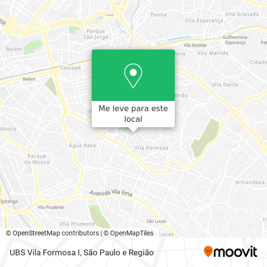 UBS Vila Formosa I mapa
