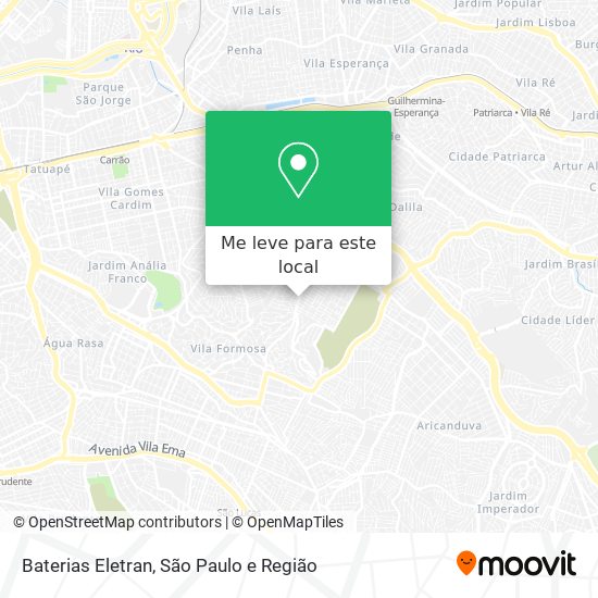 Baterias Eletran mapa
