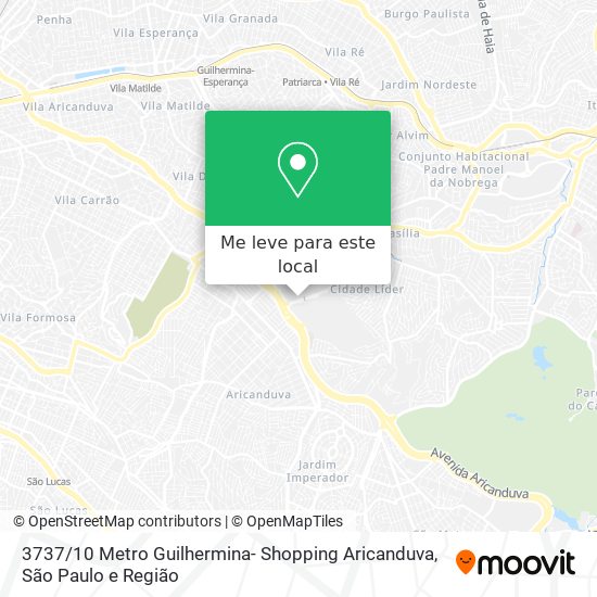 3737 / 10 Metro Guilhermina- Shopping Aricanduva mapa