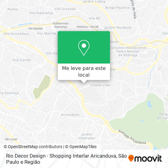 Rio Decor Design - Shopping Interlar Aricanduva mapa