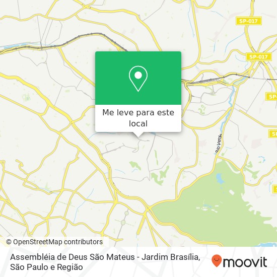 Assembléia de Deus São Mateus - Jardim Brasília mapa