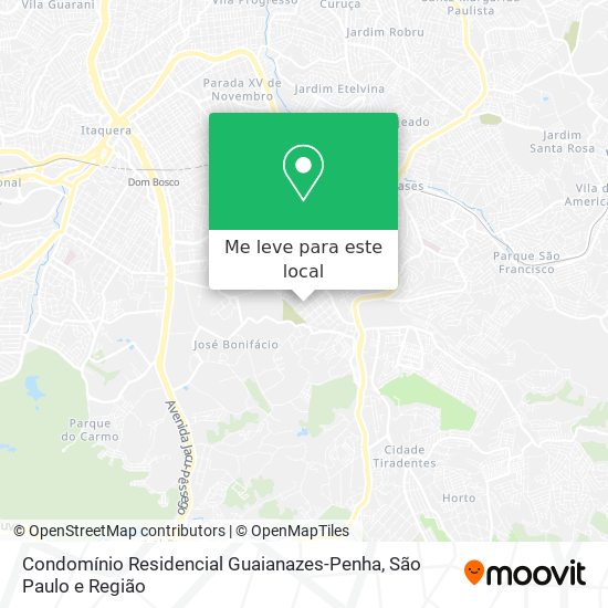 Condomínio Residencial Guaianazes-Penha mapa