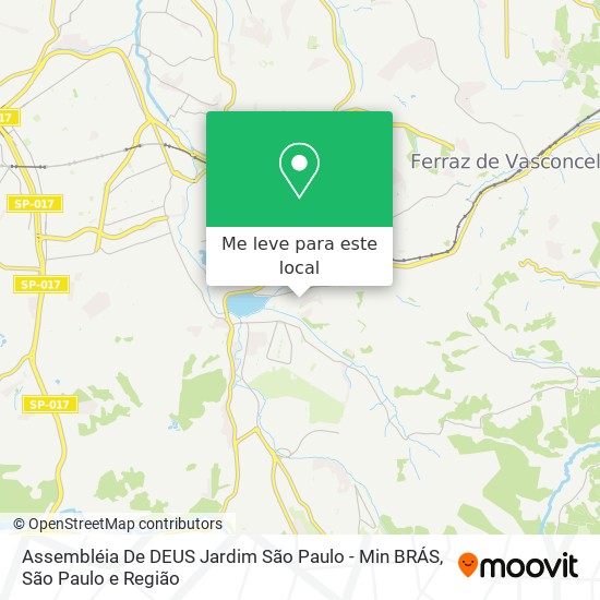 Assembléia De DEUS Jardim São Paulo - Min BRÁS mapa