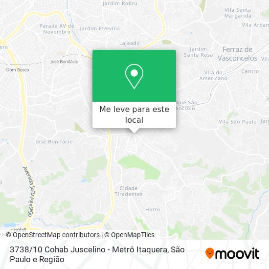 3738 / 10 Cohab Juscelino - Metrô Itaquera mapa