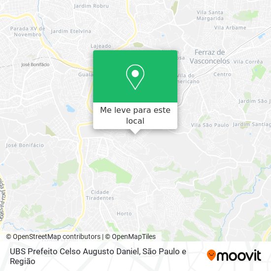 UBS Prefeito Celso Augusto Daniel mapa