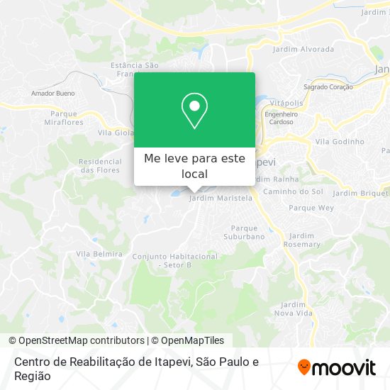 Centro de Reabilitação de Itapevi mapa
