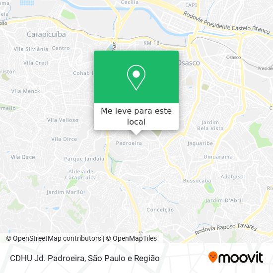 CDHU Jd. Padroeira mapa