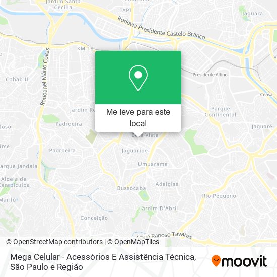 Mega Celular - Acessórios E Assistência Técnica mapa