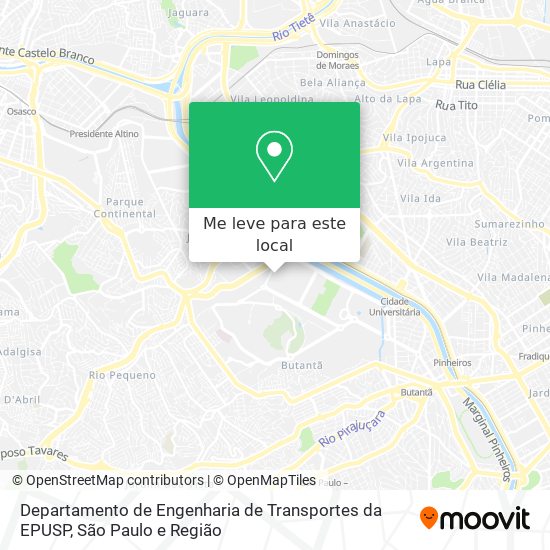 Departamento de Engenharia de Transportes da EPUSP mapa