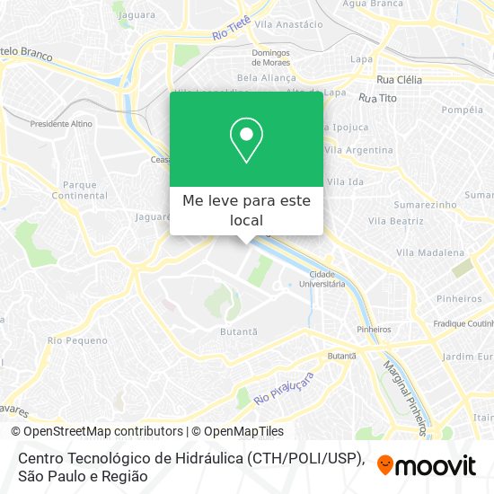 Centro Tecnológico de Hidráulica (CTH / POLI / USP) mapa