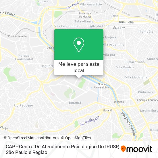 CAP - Centro De Atendimento Psicológico Do IPUSP mapa