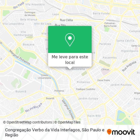 Congregação Verbo da Vida Interlagos mapa
