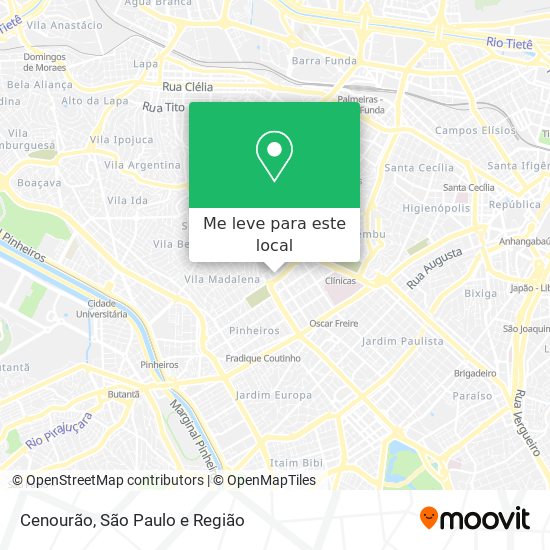 Cenourão mapa