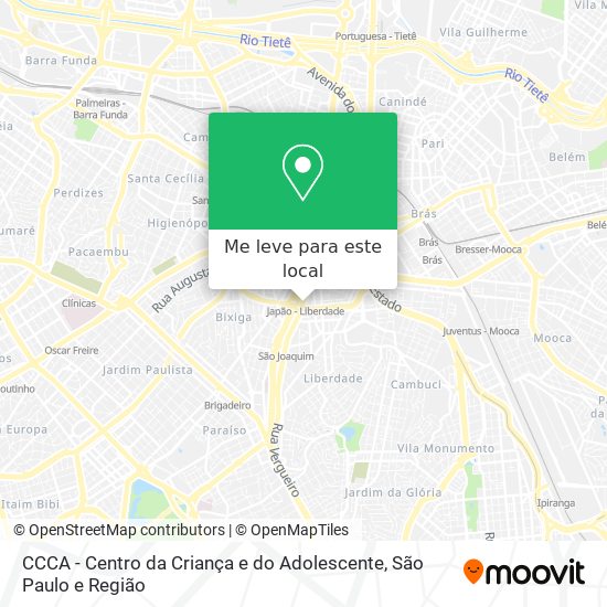 CCCA - Centro da Criança e do Adolescente mapa