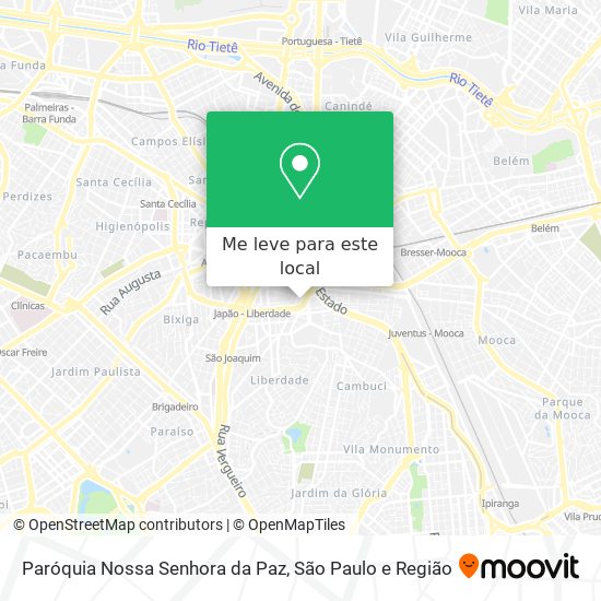 Paróquia Nossa Senhora da Paz mapa