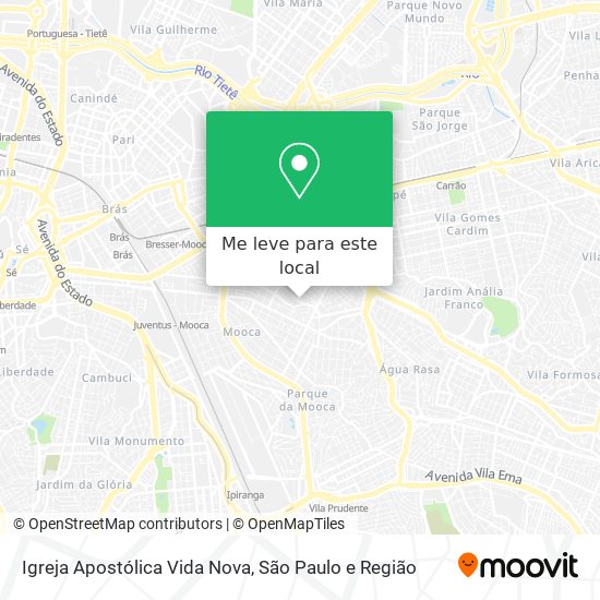 Igreja Apostólica Vida Nova mapa