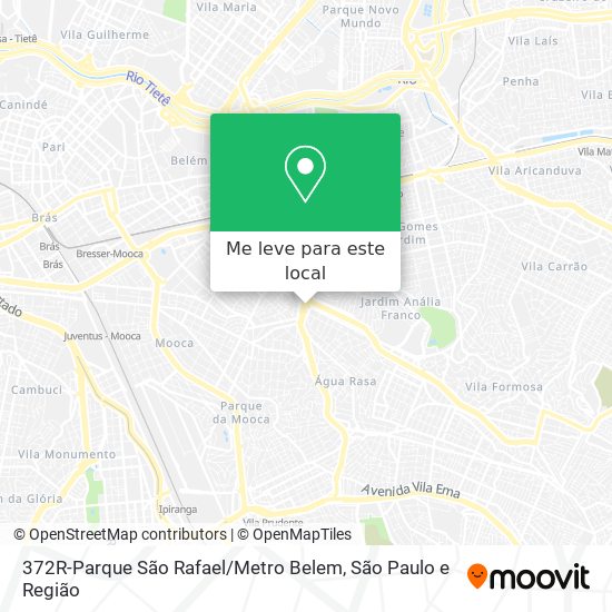 372R-Parque São Rafael / Metro Belem mapa