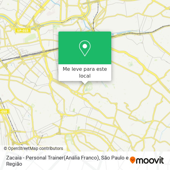 Zacaia - Personal Trainer(Anália Franco) mapa