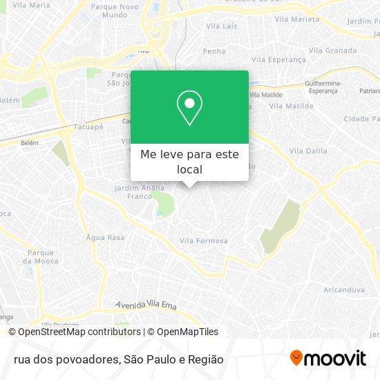 rua dos povoadores mapa