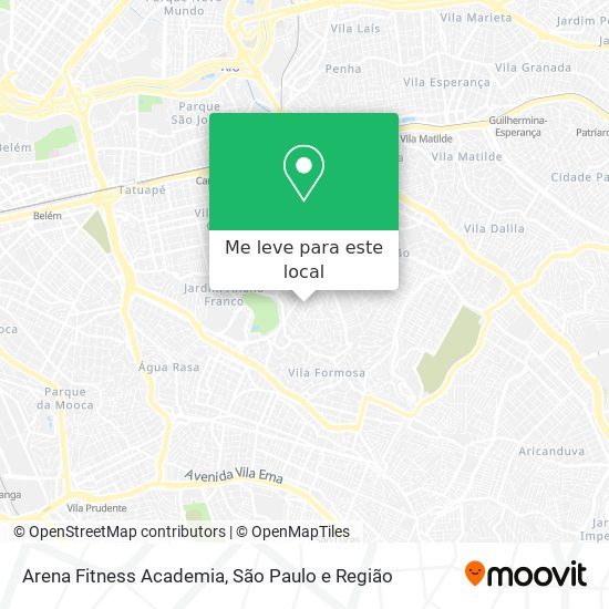 Arena Fitness Academia mapa