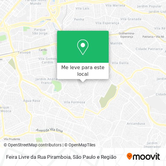 Feira Livre da Rua Piramboia mapa