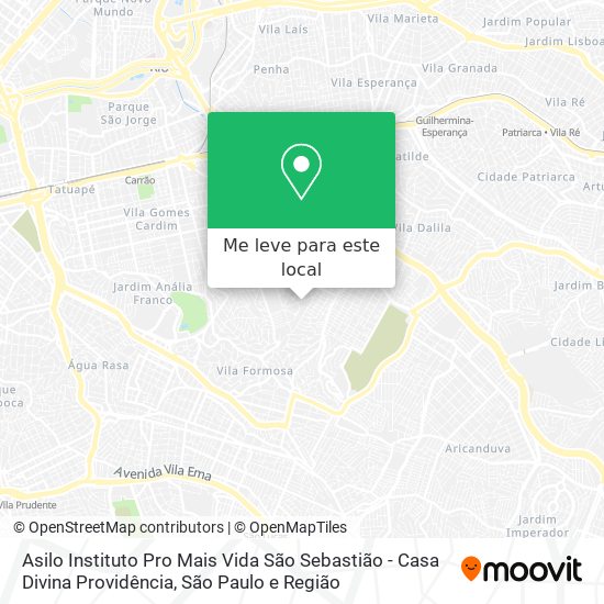 Asilo Instituto Pro Mais Vida São Sebastião - Casa Divina Providência mapa