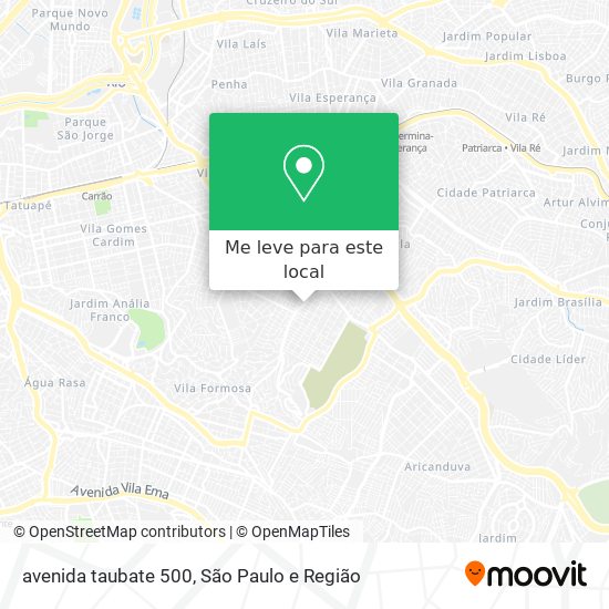 avenida taubate 500 mapa