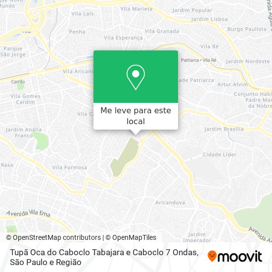 Tupã Oca do Caboclo Tabajara e Caboclo 7 Ondas mapa