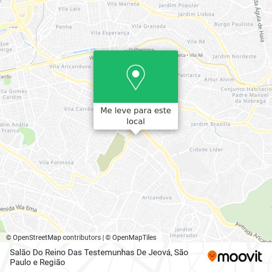 Salão Do Reino Das Testemunhas De Jeová mapa