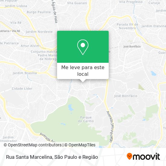 Rua Santa Marcelina mapa