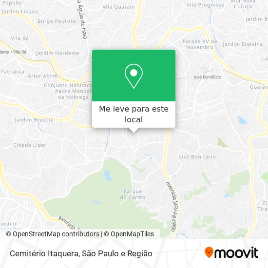 Cemitério Itaquera mapa