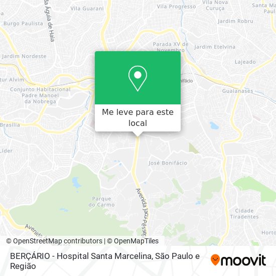 BERÇÁRIO - Hospital Santa Marcelina mapa