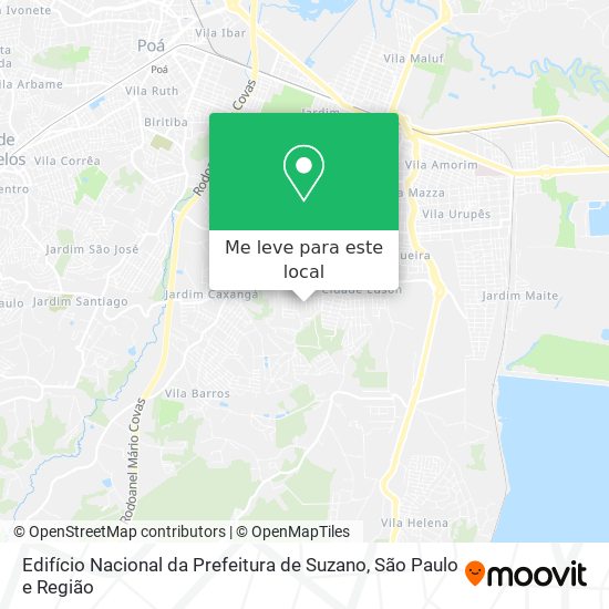 Edifício Nacional da Prefeitura de Suzano mapa